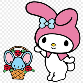 Adorable My Melody and Joey Sanrio Character Transparent PNG