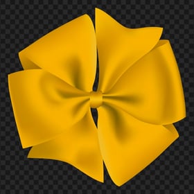 Circular Gift Yellow Bow PNG
