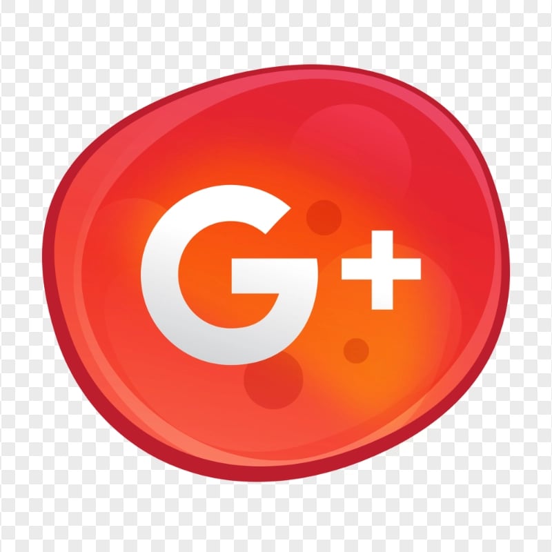 Google Plus G Icon Red Bubble Illustration Style