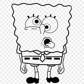 HD Spongebob Outline Crazy Character Transparent PNG