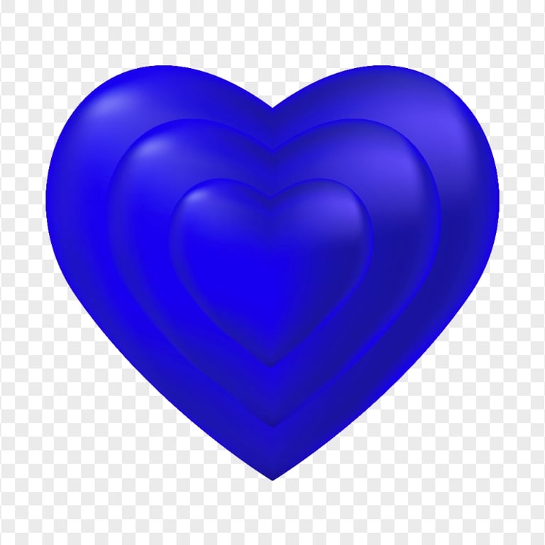 HD Dark Blue Hearts In Side Big Heart Love PNG 