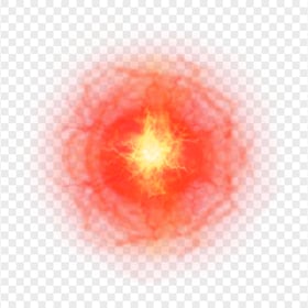 HD Red Light Energy Ball Effect PNG