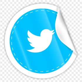 HD Round Twitter Sticker Style Icon PNG