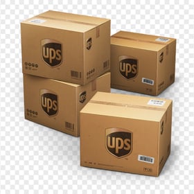 HD Delivery UPS Cardboards Boxes Packages PNG