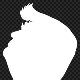 White Donald Trump President Silhouette Side View