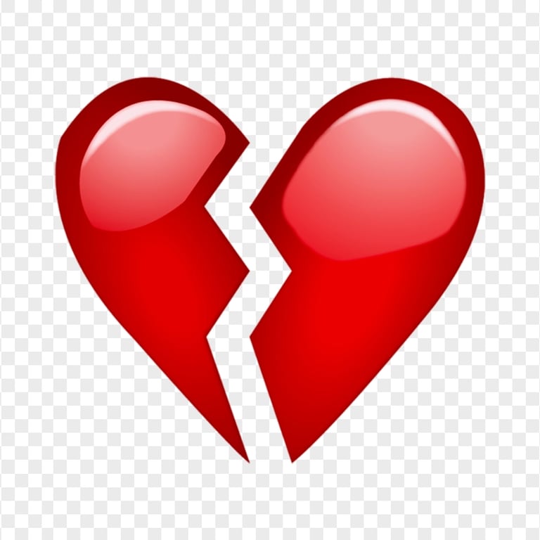 Broken Heart Emoticon Symbol Emoji PNG