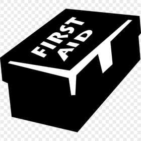 Black & White First Aid Kit Supplies Box Icon