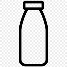 Transparent Black Water Milk Liquid Bottle Icon