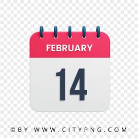 February 14th Date Vector Calendar Icon HD Transparent PNG