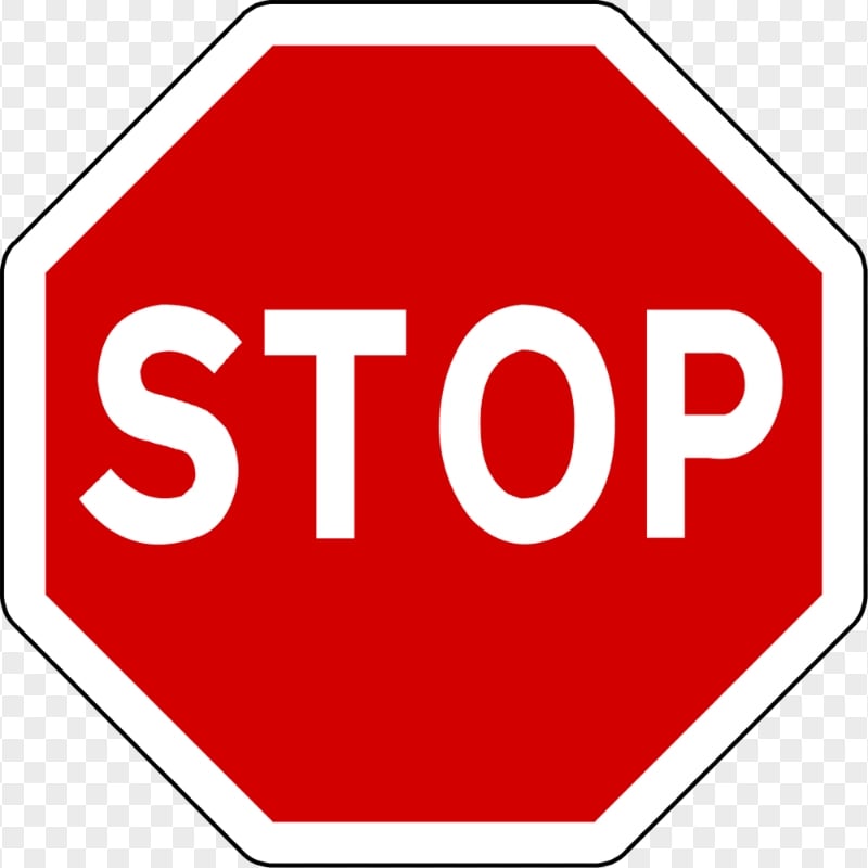 Red Stop Sign Traffic Driving Road Symbol