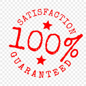 HD 100% Satisfaction Guaranteed Red Stamp PNG