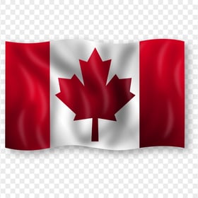 Waving Flag Of Canada Illustration HD PNG