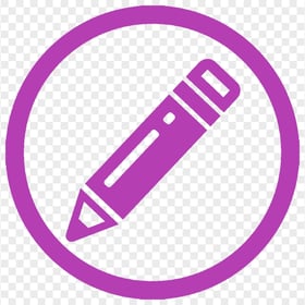 HD Purple Round Pencil Icon PNG
