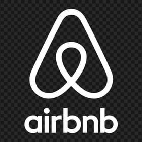 HD White Airbnb Logo With Symbol Sign Icon PNG Image