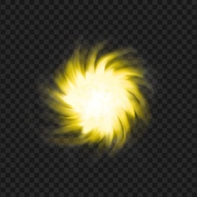 Yellow Light Energy Ball Effect PNG