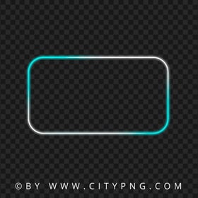 HD PNG Blue And White Glowing Neon Frame