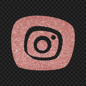Rose Gold Glitter Instagram Icon