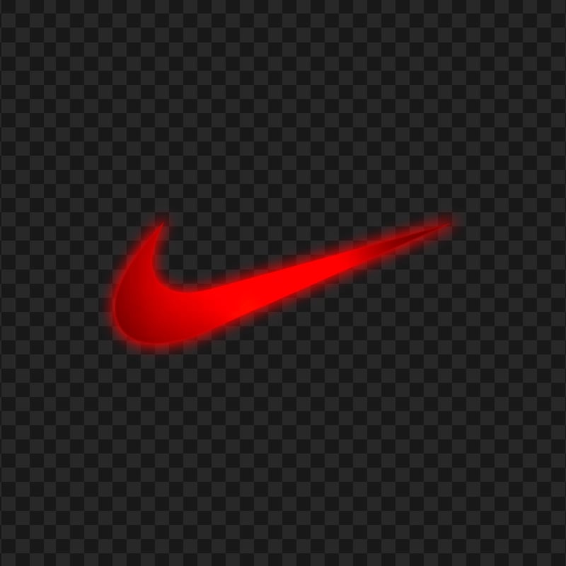 HD Red Nike Tick Neon Logo PNG | Citypng