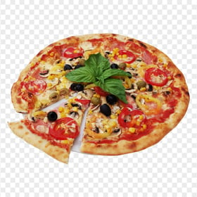 Classic Veggie Pizza Italian Cuisine HD Transparent PNG