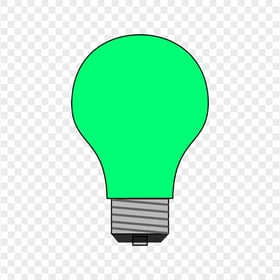 HD Green Light Bulb Clipart Icon PNG