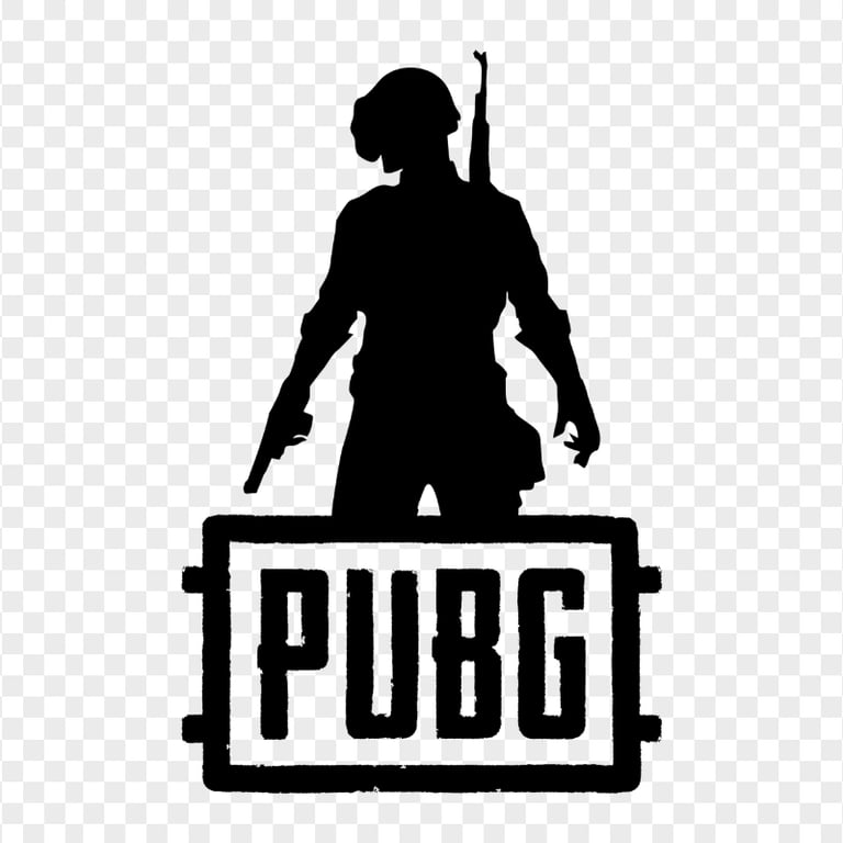 PUBG Black Silhouette Soldier With Helmet Logo