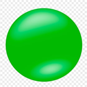 Sphere Circle Button Green Color PNG