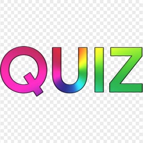 Colorful QUIZ text logo png