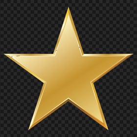 HD Golden Gold Star Transparent PNG