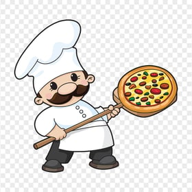 Pizza Italian Chef Clipart HD Transparent Background