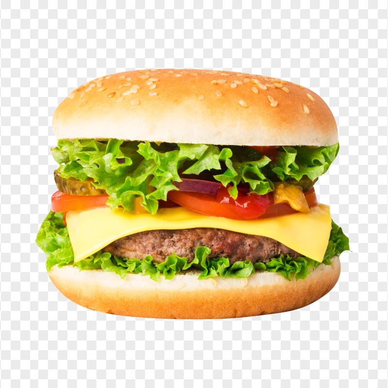 HD Cheeseburger Sandwich Transparent Background