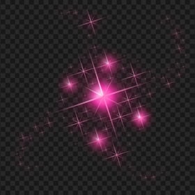 HD Pink Sparkle Effect Stars PNG