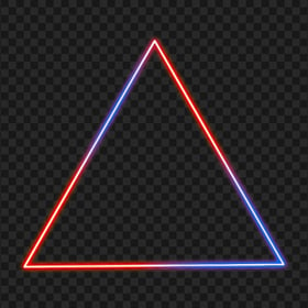 Red & Blue Neon Triangle PNG