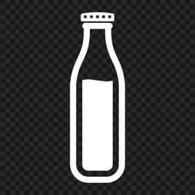 HD Black Outline Milk Bottle Icon Transparent PNG