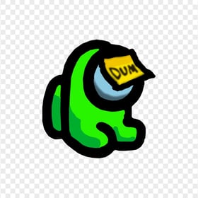 HD Lime Among Us Mini Crewmate Baby Dum Sticky Note Hat PNG