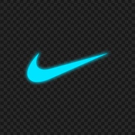 HD Blue Nike Tick Neon Logo PNG