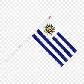 Uruguay Small Flag Pole PNG