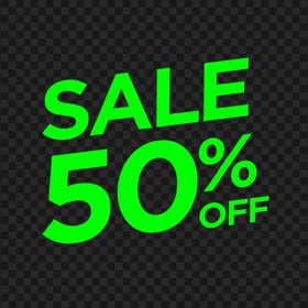 PNG 50% Off Sale Green Lime Logo Badge Sign