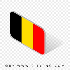 HD Belgium Isometric 3D Flag Icon Transparent PNG