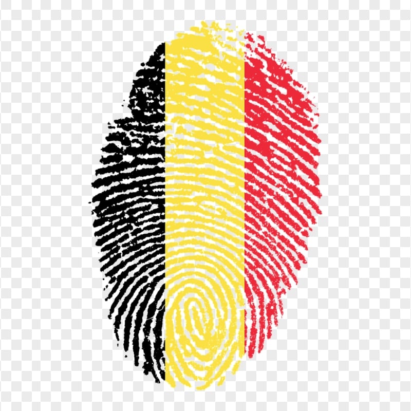 Fingerprint Belgium Flag PNG