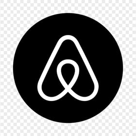 HD Black And White Airbnb Round Circle Logo Icon PNG Image