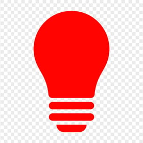 HD Red Light Bulb Silhouette Icon PNG