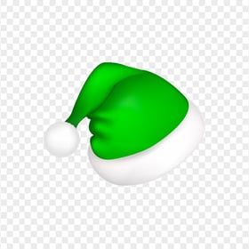 HD Green Christmas Santa Claus Hat Vector Illustration PNG