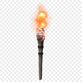 HD Wooden Flame Fire Torch PNG