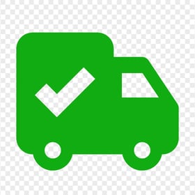 Freight Ship Shipping Truck Delivery Green Icon PNG