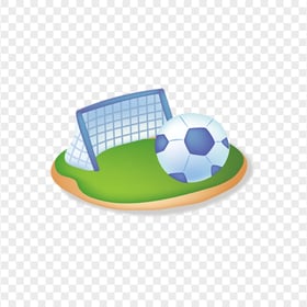 Soccer Ball Field Cartoon Icon