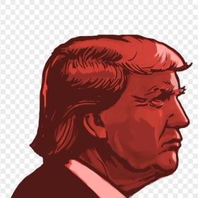 Donald Trump Election Red Face Clipart Cartoon