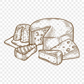 Ricotta Cheese Drawing Sketch PNG