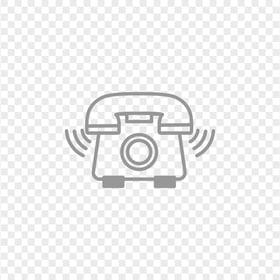 HD Grey Outline Phone Receive A Call Icon Transparent PNG