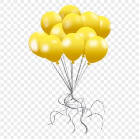 HD Gold Balloons Decorations PNG