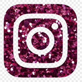 HD Instagram Aesthetic Pink Glitter Logo Icon PNG